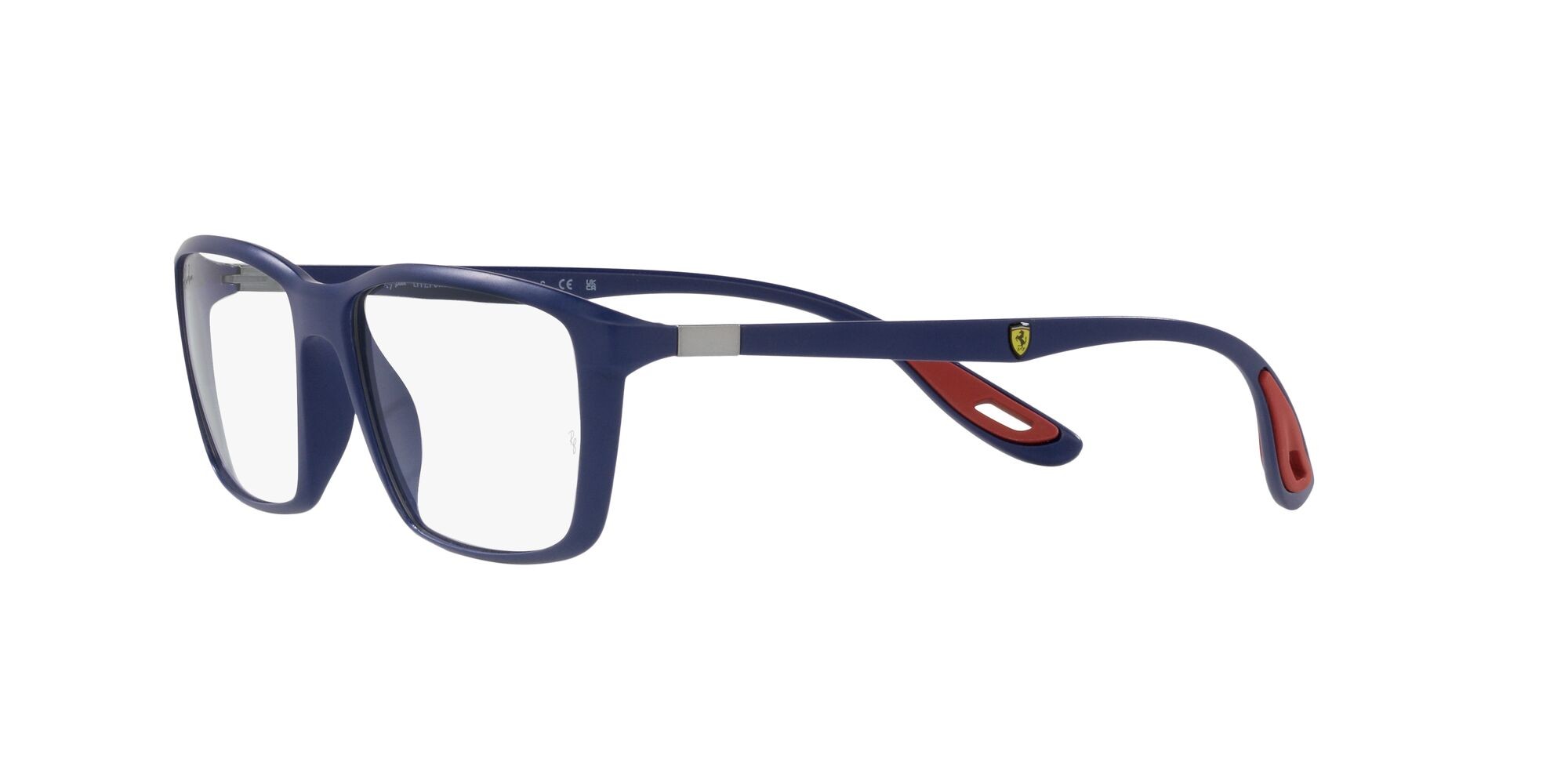 Occhiali da vista Ray-Ban Scuderia Ferrari RX 7213M (F604) - RB 7213M F604 colore blu opaco forma quadrato lenti lente demo