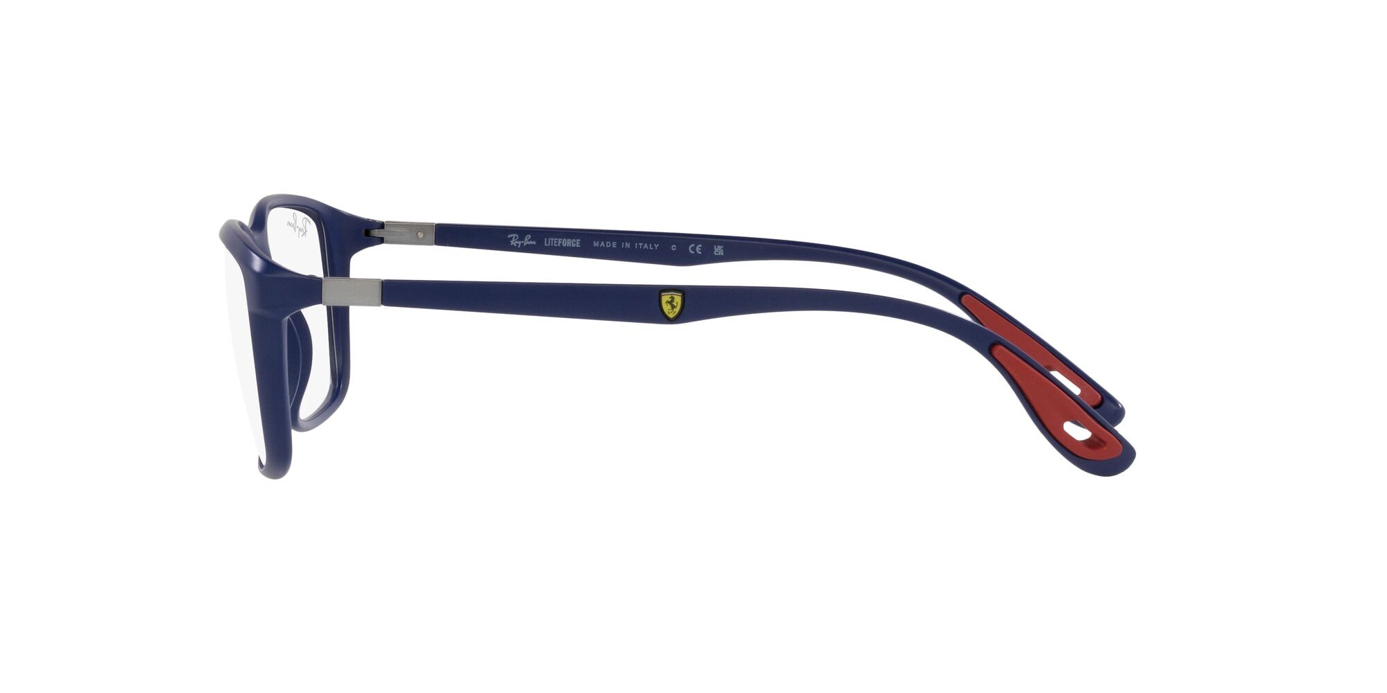 Occhiali da vista Ray-Ban Scuderia Ferrari RX 7213M (F604) - RB 7213M F604 colore blu opaco forma quadrato lenti lente demo