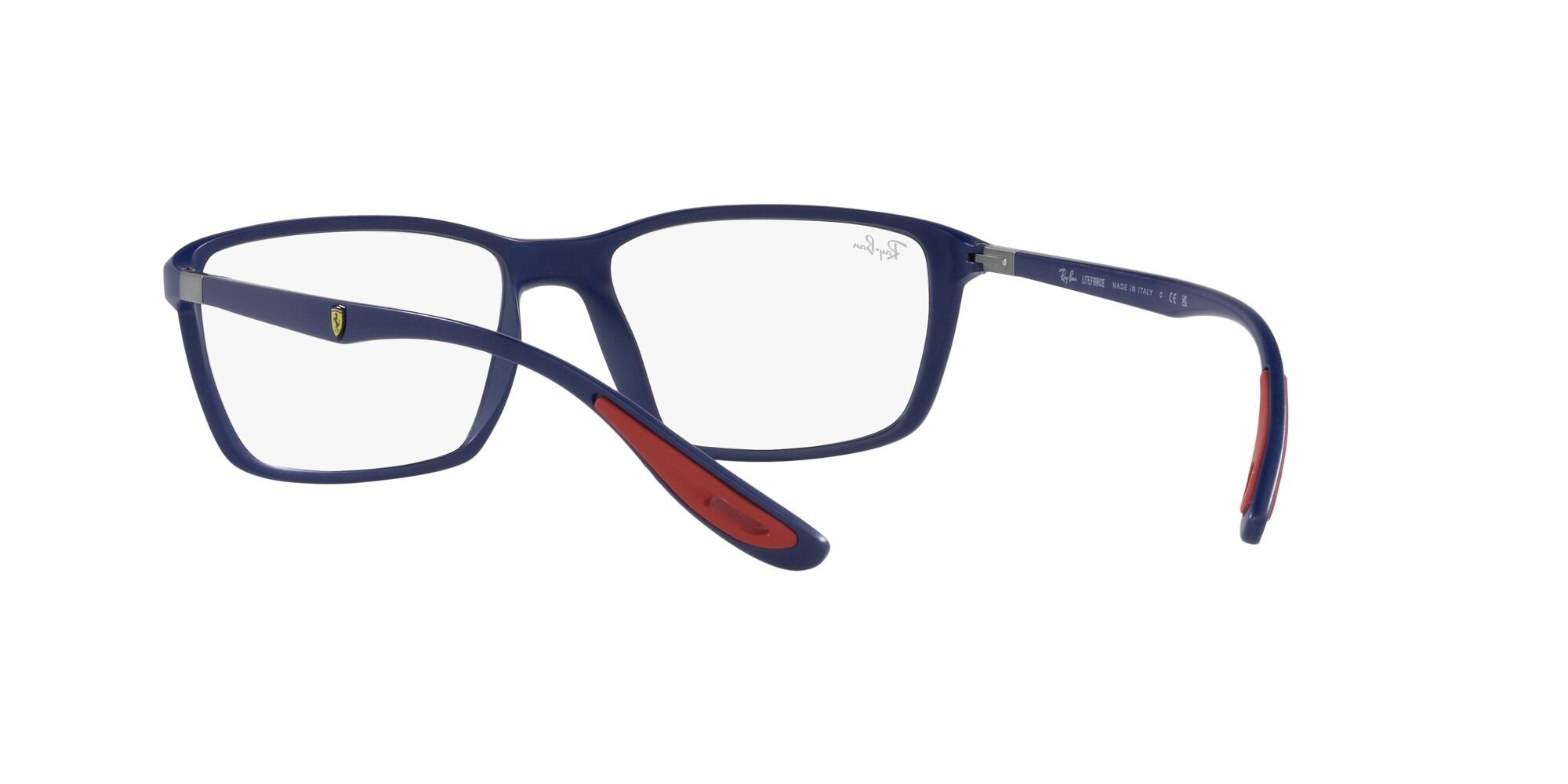 Occhiali da vista Ray-Ban Scuderia Ferrari RX 7213M (F604) - RB 7213M F604 colore blu opaco forma quadrato lenti lente demo