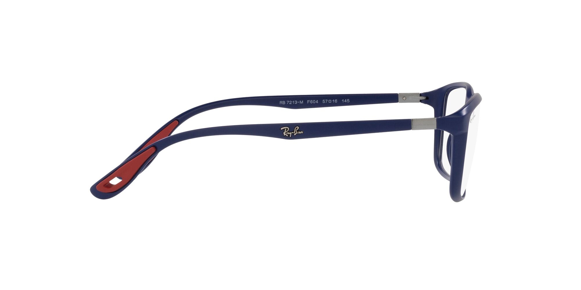 Occhiali da vista Ray-Ban Scuderia Ferrari RX 7213M (F604) - RB 7213M F604 colore blu opaco forma quadrato lenti lente demo