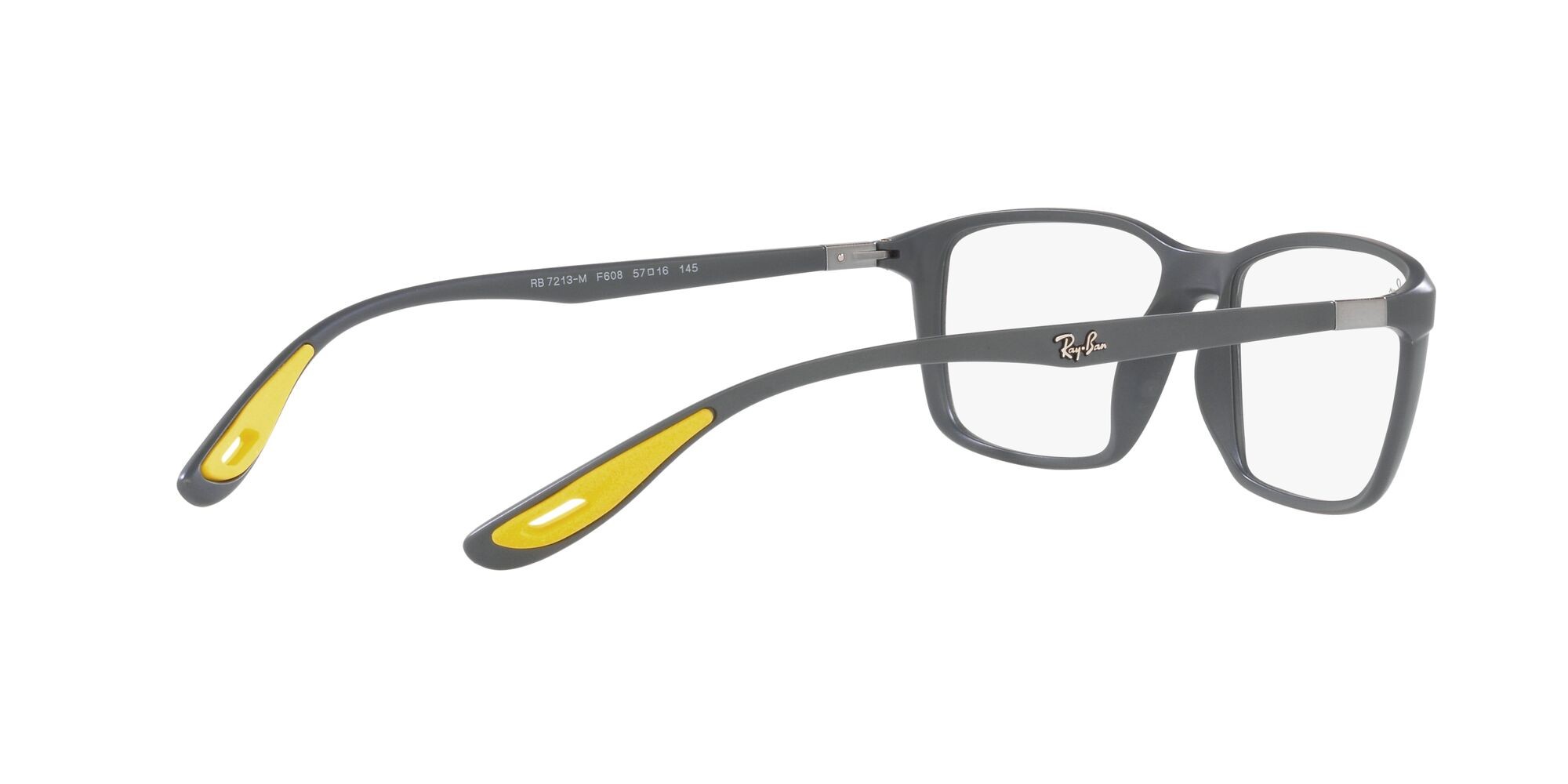 Brillen Ray-Ban Scuderia Ferrari RX 7213M (F608) - RB 7213M F608 farbe grigio opaco form quadratisch gläser lente demo