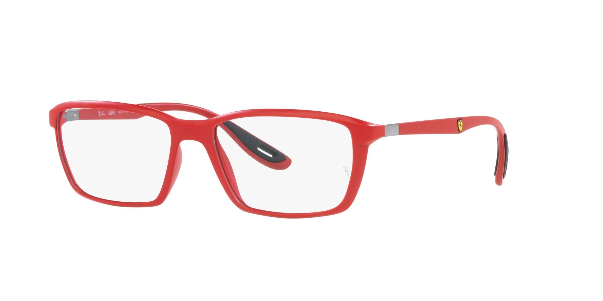 Brillen Ray-Ban Scuderia Ferrari RX 7213M (F628) - RB 7213M F628 farbe rosso opaco form quadratisch gläser lente demo