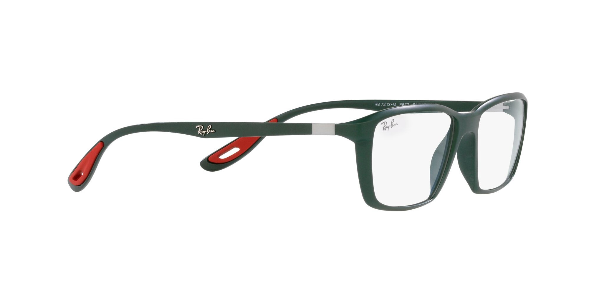Brillen Ray-Ban Scuderia Ferrari RX 7213M (F677) - RB 7213M F677 farbe verde opaco form quadratisch gläser lente demo