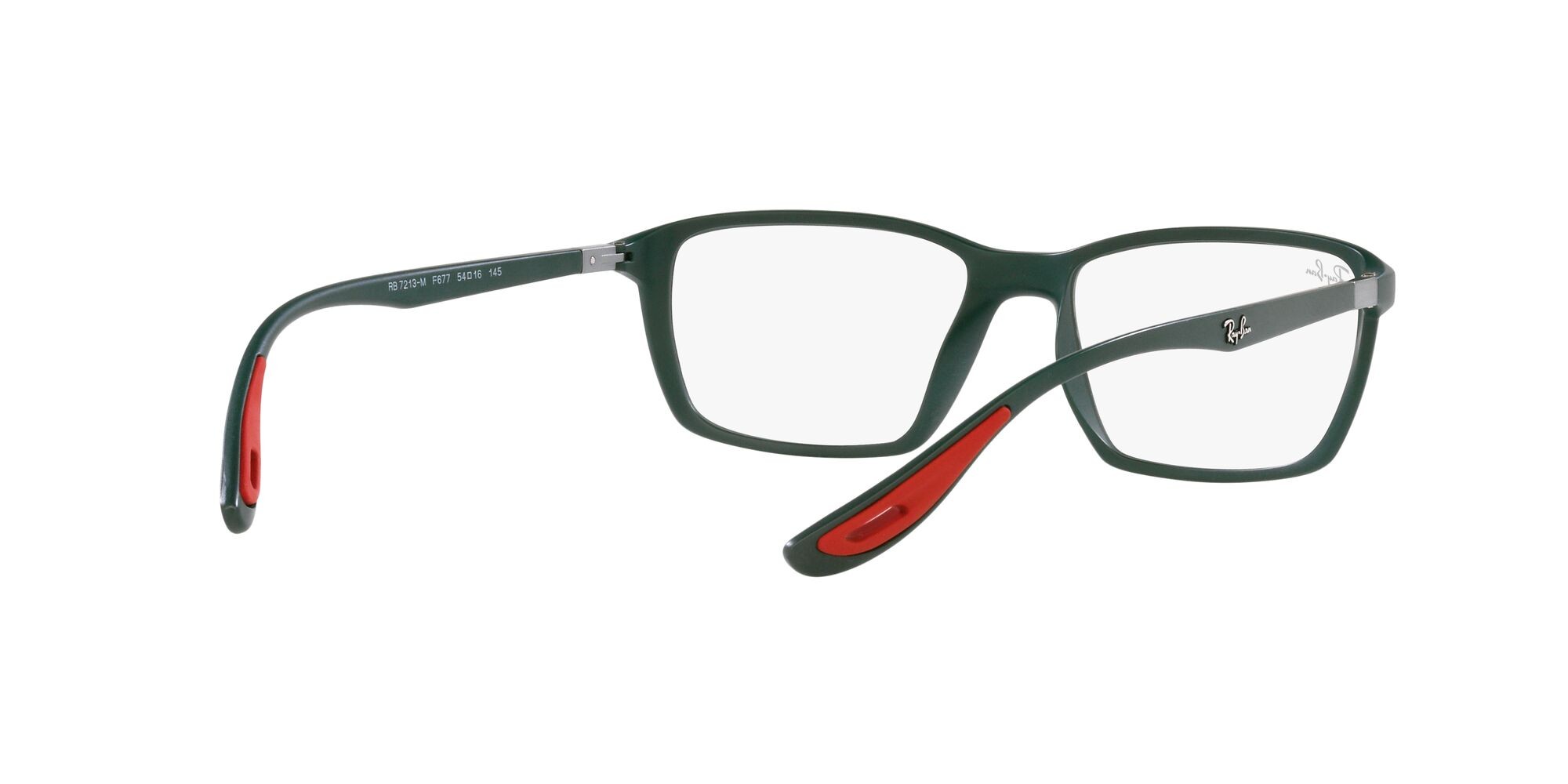 Brillen Ray-Ban Scuderia Ferrari RX 7213M (F677) - RB 7213M F677 farbe verde opaco form quadratisch gläser lente demo