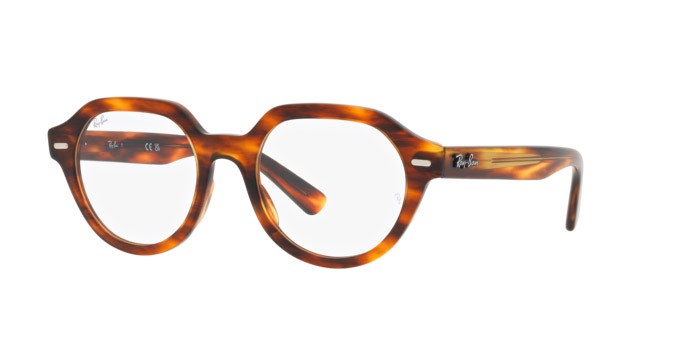 Eyeglasses Ray-Ban Gina RX 7214 (2144) - RB 7214 2144 color striato havana shape square lenses trasparente