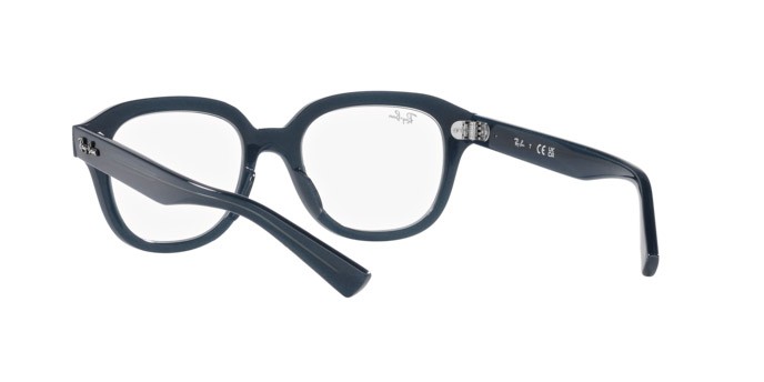 Occhiali da vista Ray-Ban Erik RX 7215 (8256) - RB 7215 8256 colore blu scuro opalino forma quadrato lenti trasparente