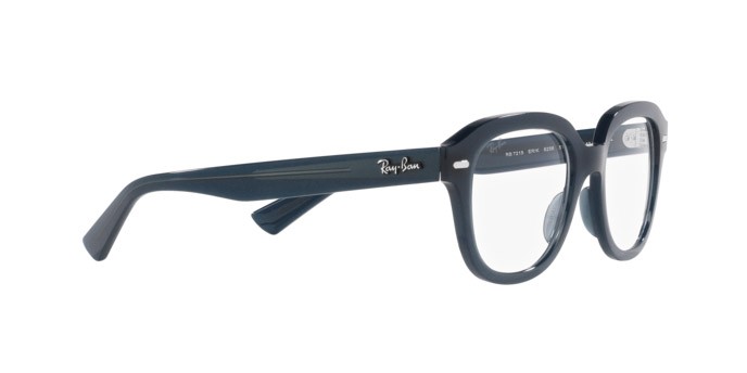 Occhiali da vista Ray-Ban Erik RX 7215 (8256) - RB 7215 8256 colore blu scuro opalino forma quadrato lenti trasparente
