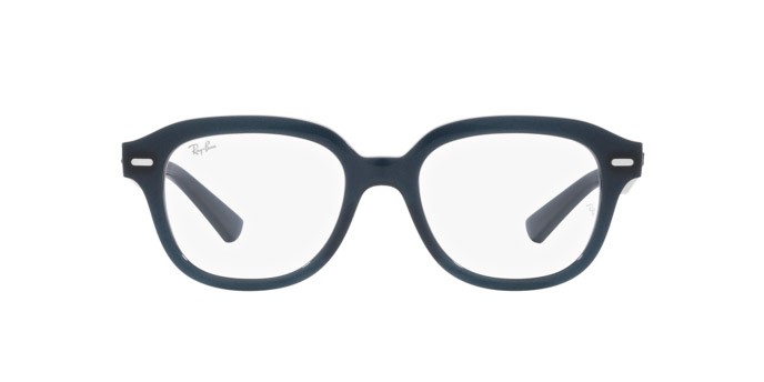 Occhiali da vista Ray-Ban Erik RX 7215 (8256) - RB 7215 8256 colore blu scuro opalino forma quadrato lenti trasparente