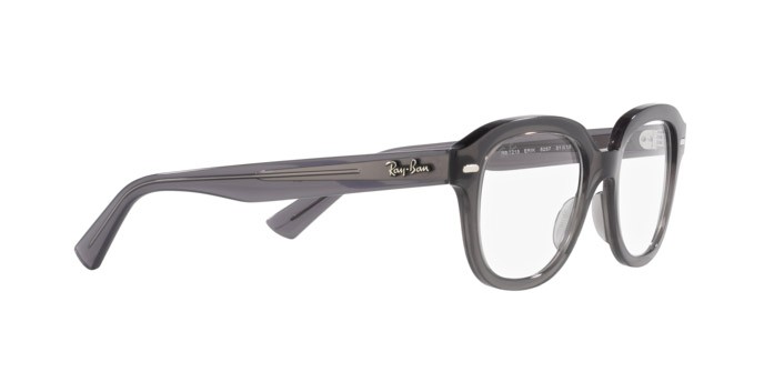 Eyeglasses Ray-Ban Erik RX 7215 (8257) - RB 7215 8257 color grigio scuro opalino shape square lenses trasparente