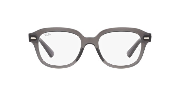 Eyeglasses Ray-Ban Erik RX 7215 (8257) - RB 7215 8257 color grigio scuro opalino shape square lenses trasparente