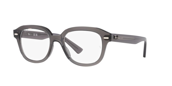 Eyeglasses Ray-Ban Erik RX 7215 (8257) - RB 7215 8257 color grigio scuro opalino shape square lenses trasparente