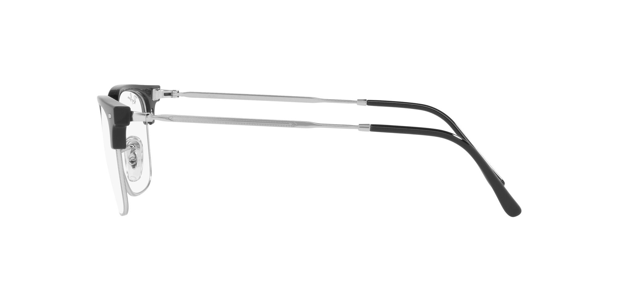 Eyeglasses Ray-Ban New Clubmaster RX 7216 (2000) - RB 7216 2000 color nero su argento shape square lenses trasparente