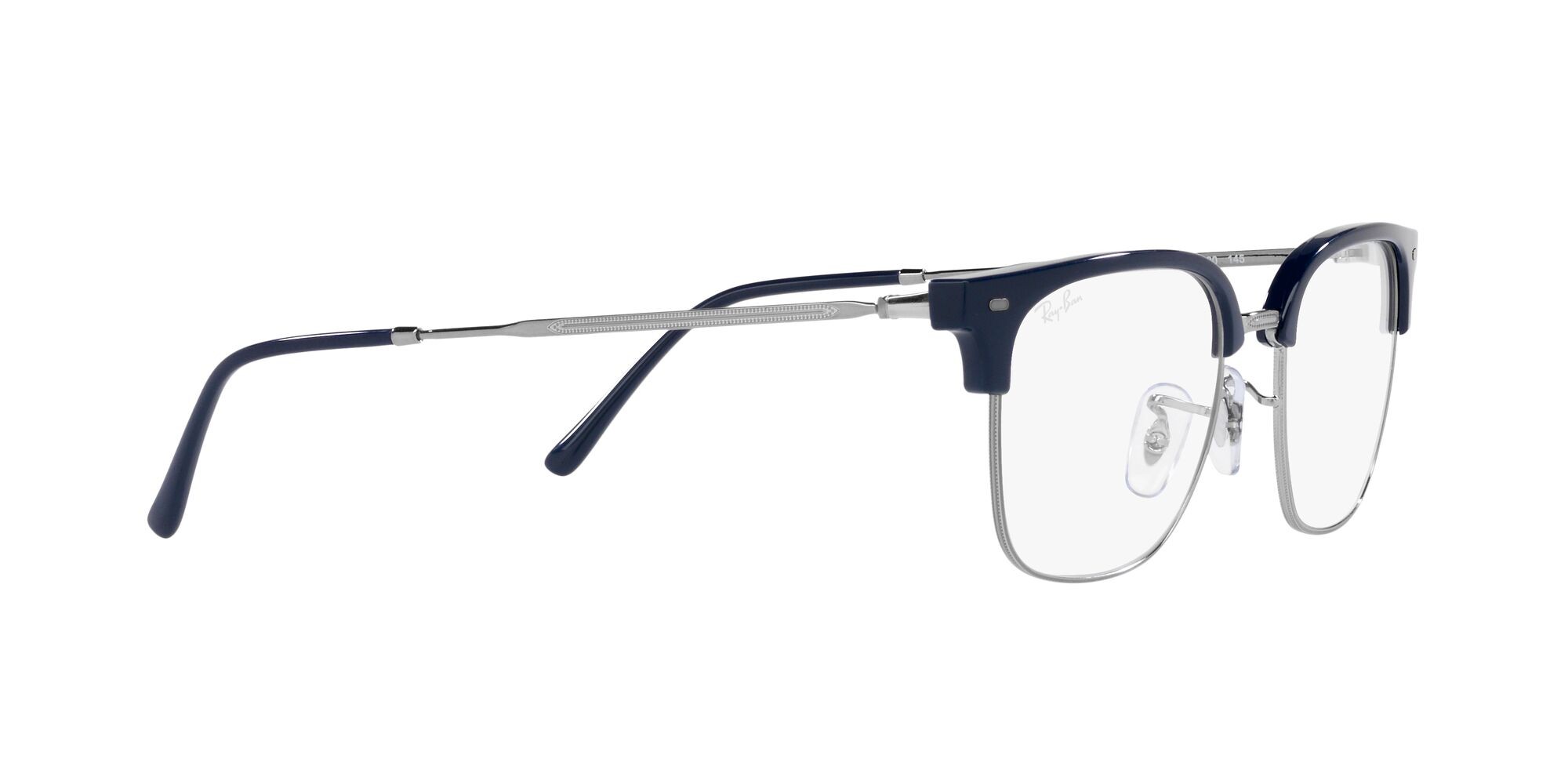 Eyeglasses Ray-Ban New Clubmaster RX 7216 (8210) - RB 7216 8210 color blu su gunmetal shape square lenses lente demo