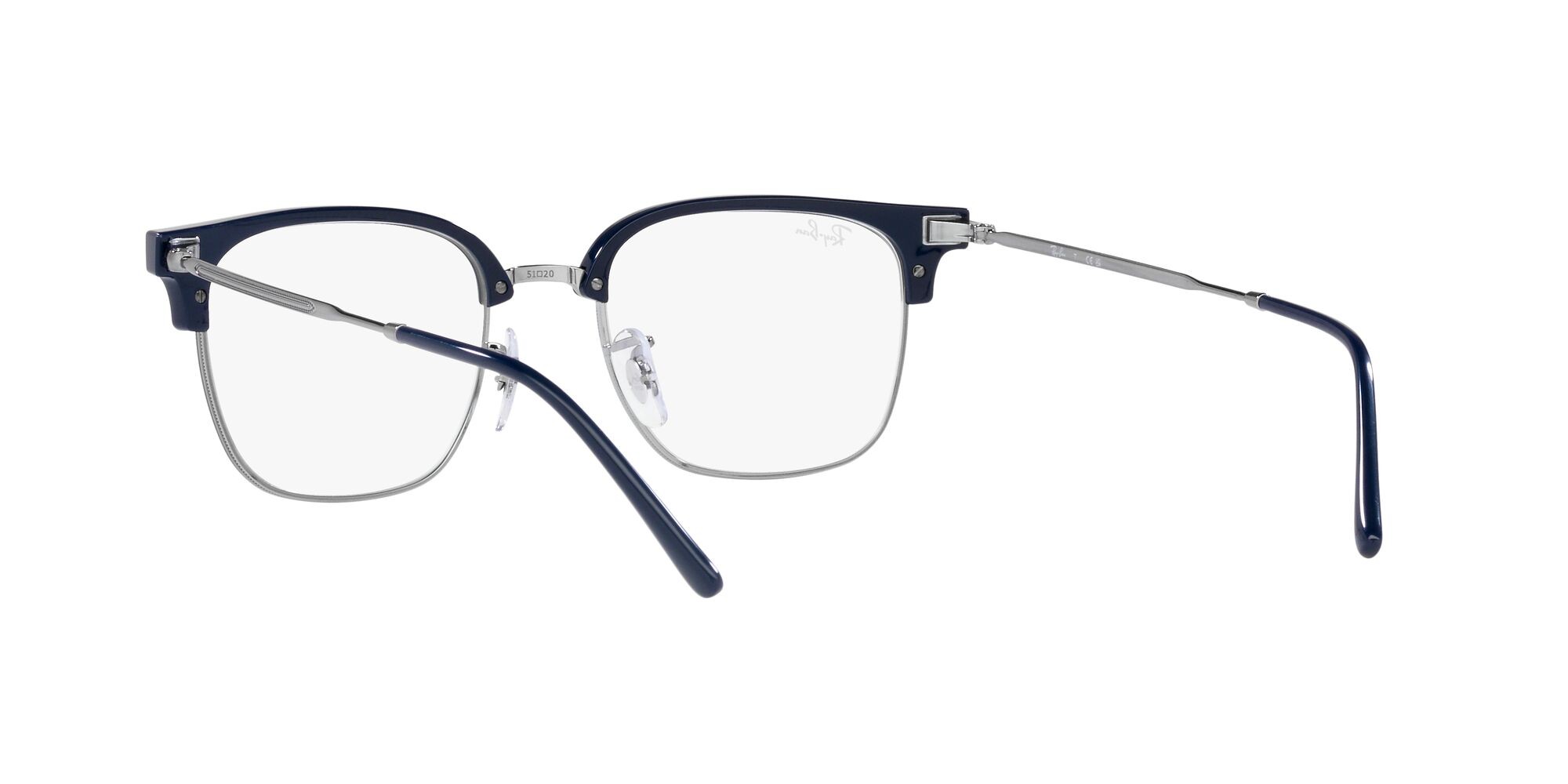 Eyeglasses Ray-Ban New Clubmaster RX 7216 (8210) - RB 7216 8210 color blu su gunmetal shape square lenses lente demo