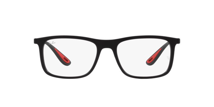 Brillen Ray-Ban Scuderia Ferrari RX 7222M (F602) - RB 7222M F602 farbe nero form quadratisch gläser trasparente
