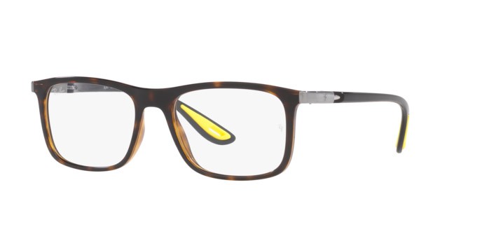 Brillen Ray-Ban Scuderia Ferrari RX 7222M (F620) - RB 7222M F620 farbe havana form quadratisch gläser trasparente