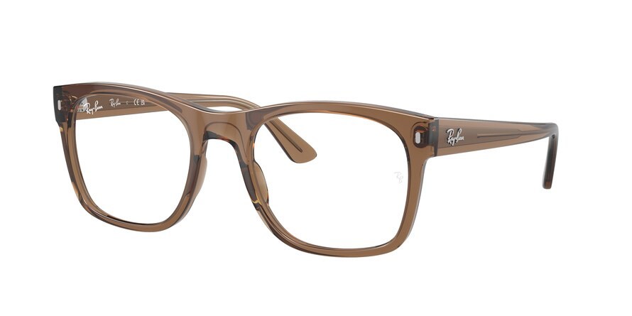 Occhiali da vista Ray-Ban RX 7228 (8198) - RB 7228 8198 colore marrone chiaro trasparente forma quadrato lenti trasparente