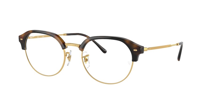 Occhiali da vista Ray-Ban RX 7229 (2012) - RB 7229 2012 colore havana su oro forma irregolare lenti trasparente