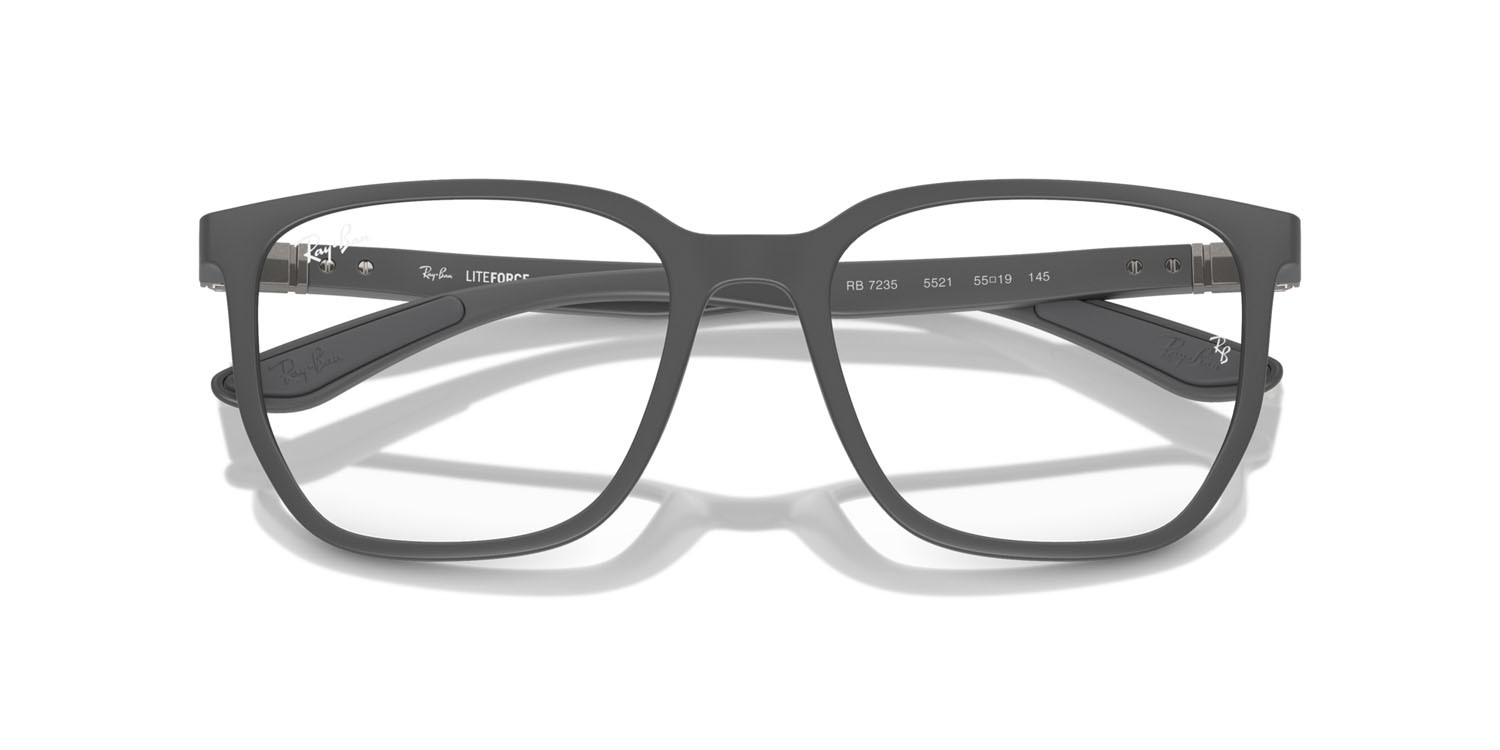 Eyeglasses Ray-Ban RX 7235 (5521) - RB 7235 5521 color sabbia grigio shape irregular lenses trasparente