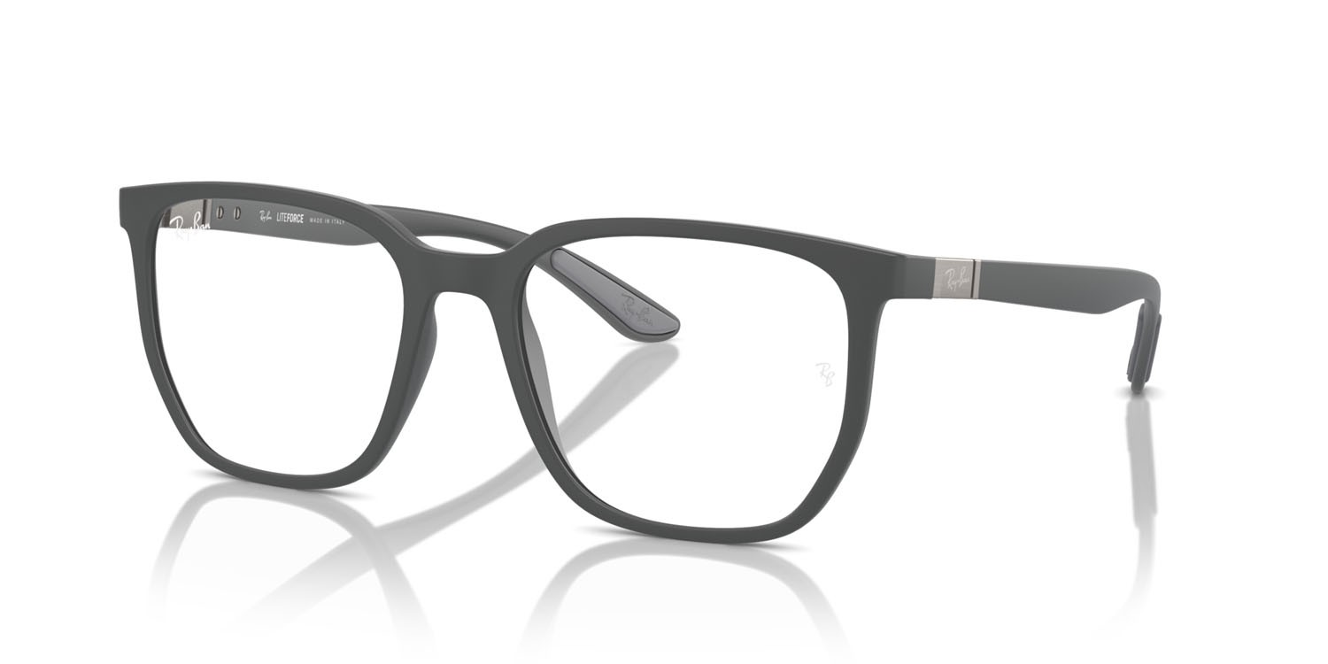 Eyeglasses Ray-Ban RX 7235 (5521) - RB 7235 5521 color sabbia grigio shape irregular lenses trasparente