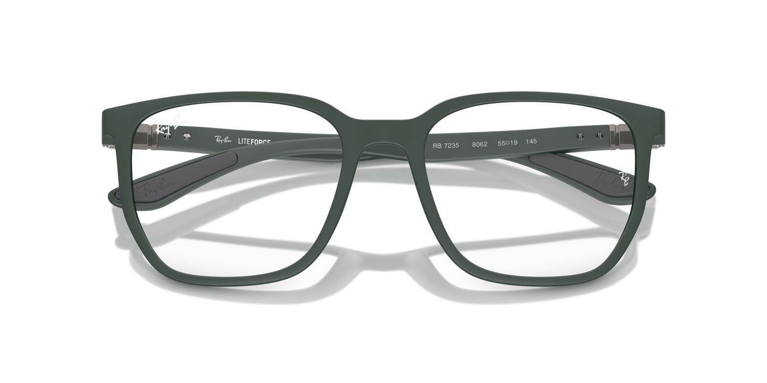 Occhiali da vista Ray-Ban RX 7235 (8062) - RB 7235 8062 colore sabbia verde forma irregolare lenti trasparente