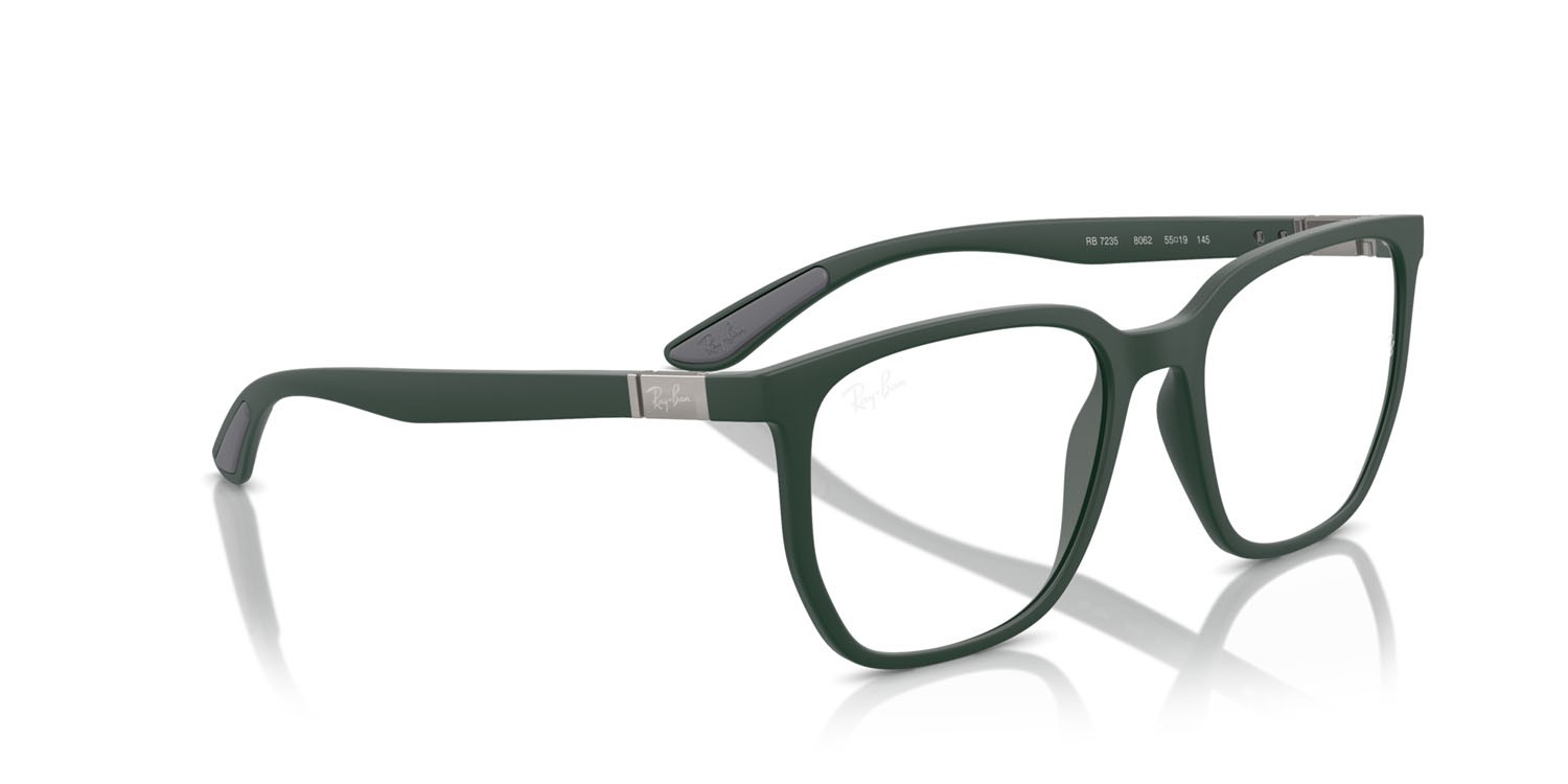 Occhiali da vista Ray-Ban RX 7235 (8062) - RB 7235 8062 colore sabbia verde forma irregolare lenti trasparente