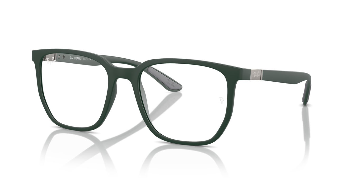 Occhiali da vista Ray-Ban RX 7235 (8062) - RB 7235 8062 colore sabbia verde forma irregolare lenti trasparente