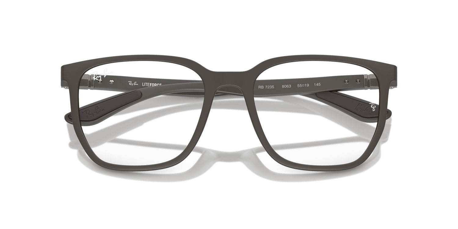 Brillen Ray-Ban RX 7235 (8063) - RB 7235 8063 farbe sabbia marrone form unregelmäßig gläser trasparente