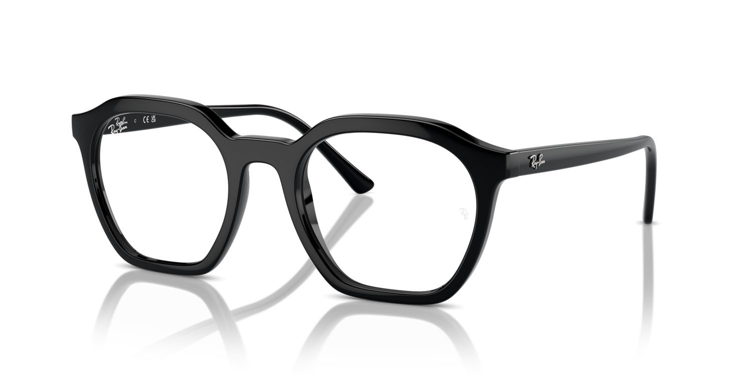 Occhiali da vista Ray-Ban Alice RX 7238 (2000) - RB 7238 2000 colore nero forma irregolare lenti trasparente