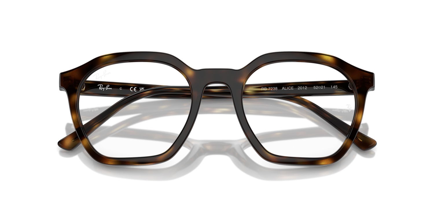 Occhiali da vista Ray-Ban Alice RX 7238 (2012) - RB 7238 2012 colore havana forma irregolare lenti trasparente