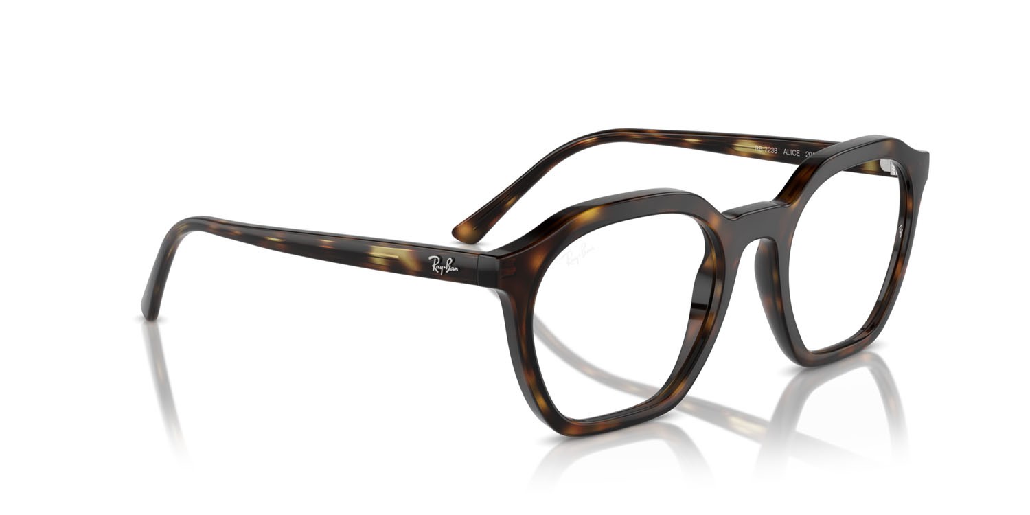 Occhiali da vista Ray-Ban Alice RX 7238 (2012) - RB 7238 2012 colore havana forma irregolare lenti trasparente