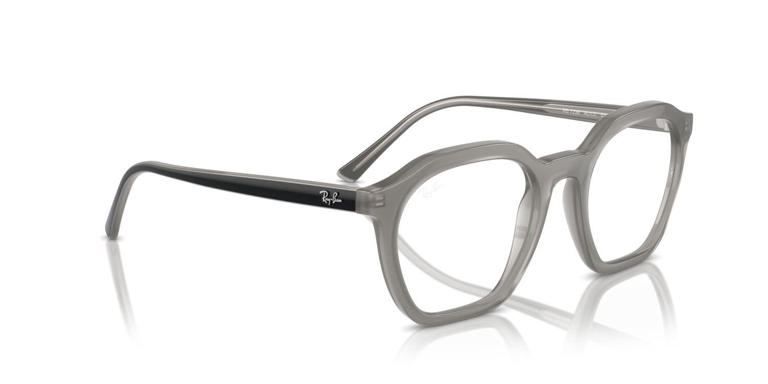Brillen Ray-Ban Alice RX 7238 (8354) - RB 7238 8354 farbe grigio opale form unregelmäßig gläser trasparente