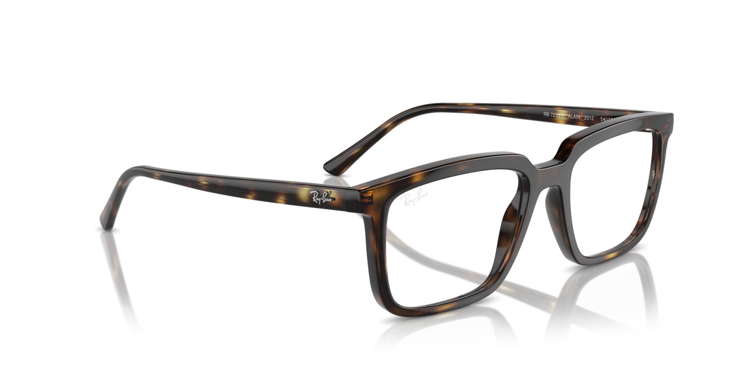 Occhiali da vista Ray-Ban Alain RX 7239 (2012) - RB 7239 2012 colore havana forma rettangolare lenti trasparente