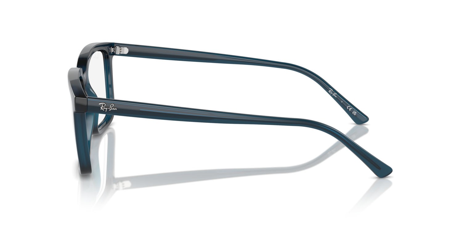 Occhiali da vista Ray-Ban Alain RX 7239 (8256) - RB 7239 8256 colore blu scuro opalino forma rettangolare lenti trasparente