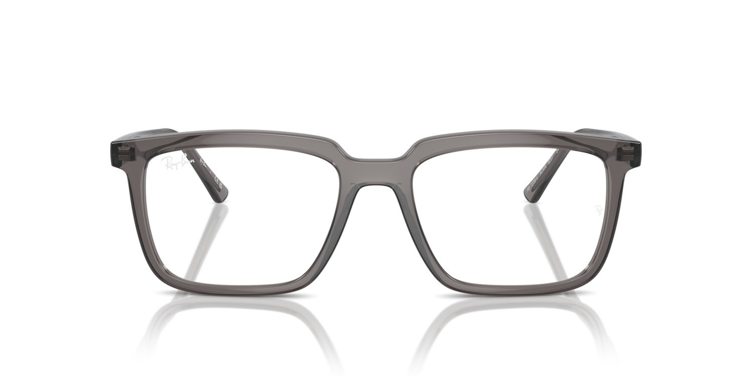 Occhiali da vista Ray-Ban Alain RX 7239 (8257) - RB 7239 8257 colore grigio scuro opalino forma rettangolare lenti trasparente