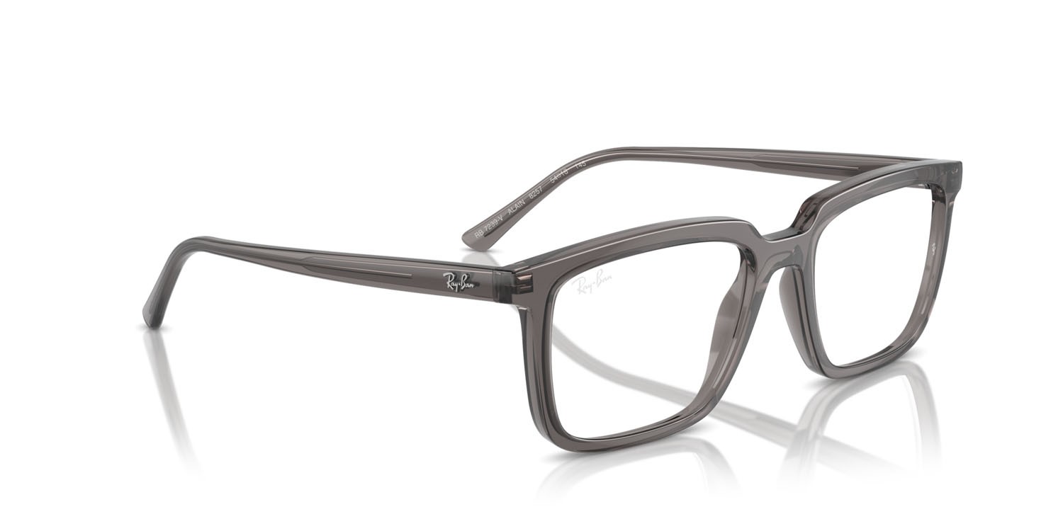 Occhiali da vista Ray-Ban Alain RX 7239 (8257) - RB 7239 8257 colore grigio scuro opalino forma rettangolare lenti trasparente