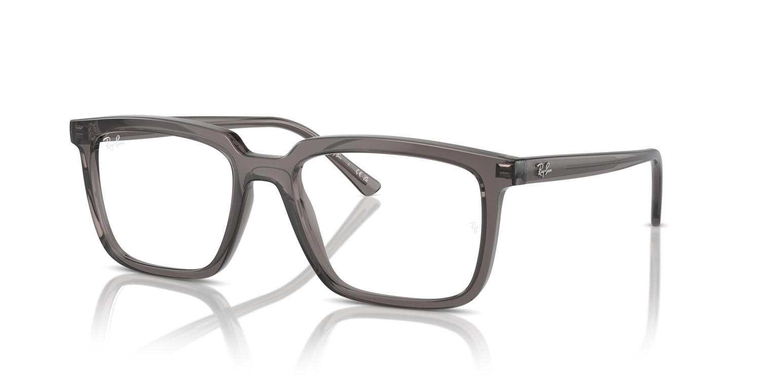 Occhiali da vista Ray-Ban Alain RX 7239 (8257) - RB 7239 8257 colore grigio scuro opalino forma rettangolare lenti trasparente
