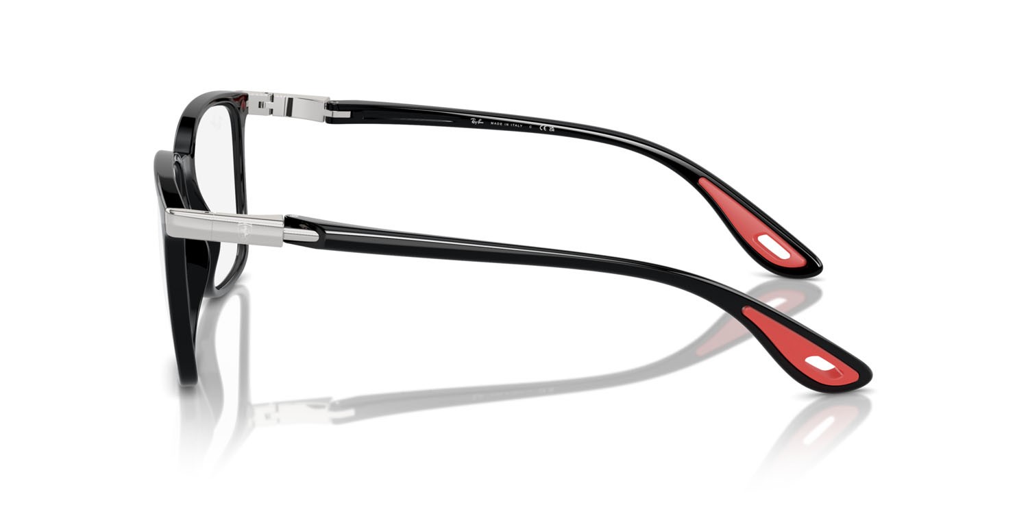 Eyeglasses Ray-Ban Scuderia Ferrari RX 7240M (F601) - RB 7240M F601 color nero shape square lenses trasparente
