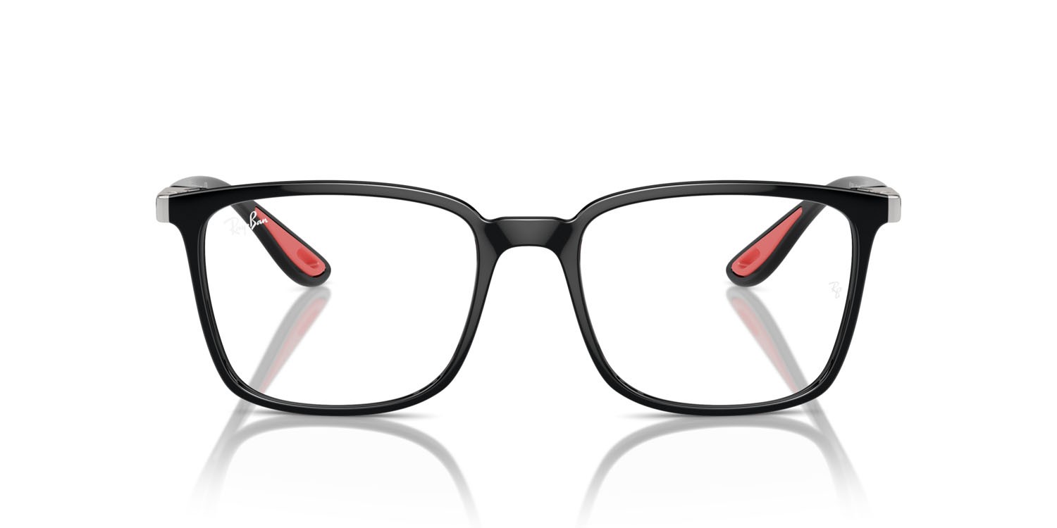 Eyeglasses Ray-Ban Scuderia Ferrari RX 7240M (F601) - RB 7240M F601 color nero shape square lenses trasparente