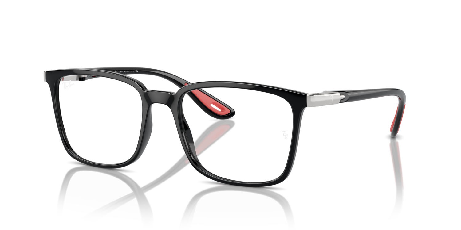 Eyeglasses Ray-Ban Scuderia Ferrari RX 7240M (F601) - RB 7240M F601 color nero shape square lenses trasparente