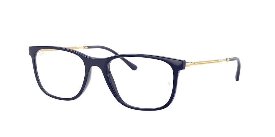 Brillen Ray-Ban RX 7244 (8100) - RB 7244 8100 farbe blue form quadratisch gläser demo lens