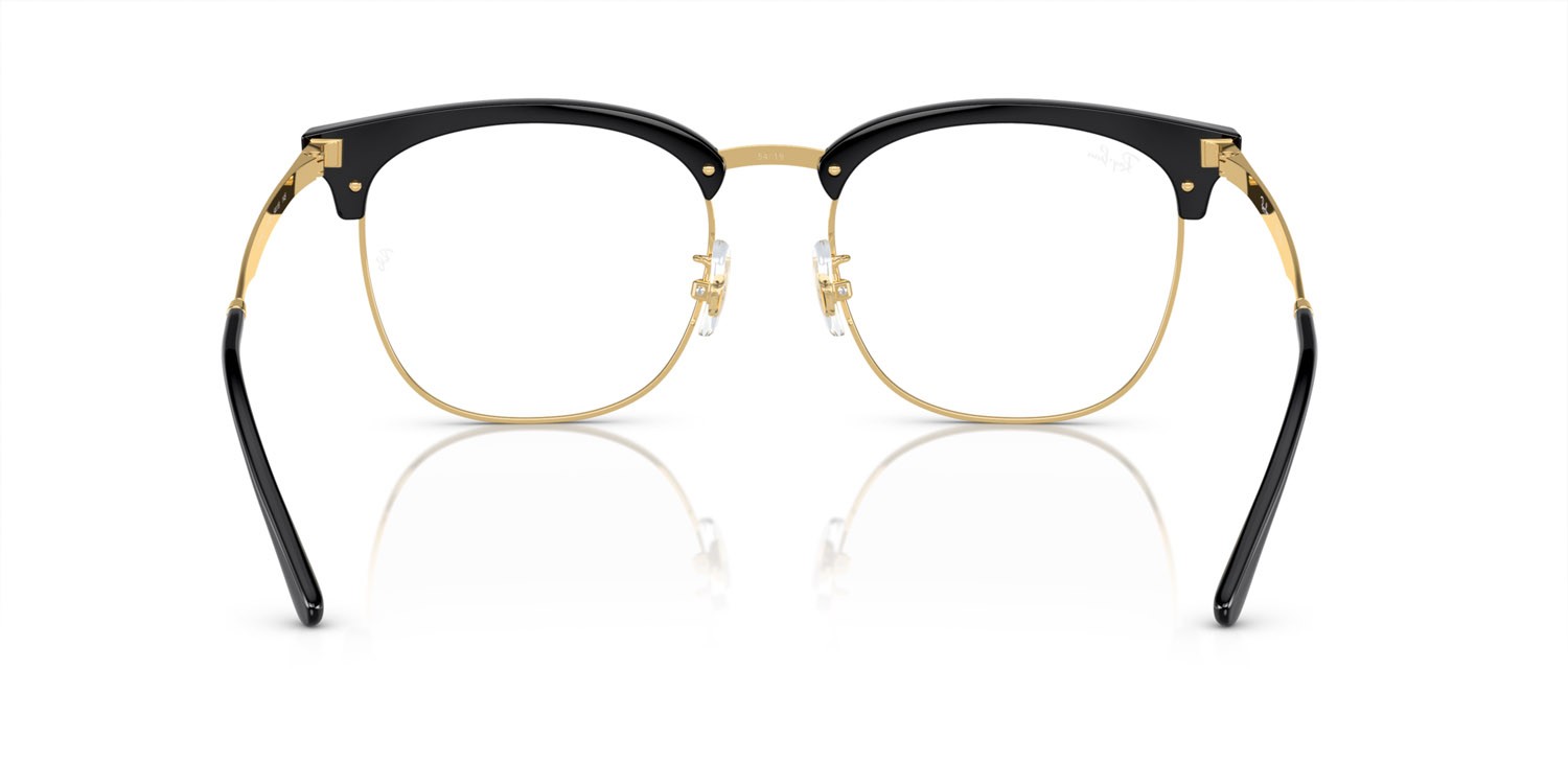 Eyeglasses Ray-Ban RX 7318D (8239) - RB 7318D 8239 color nero su oro shape square lenses lente demo