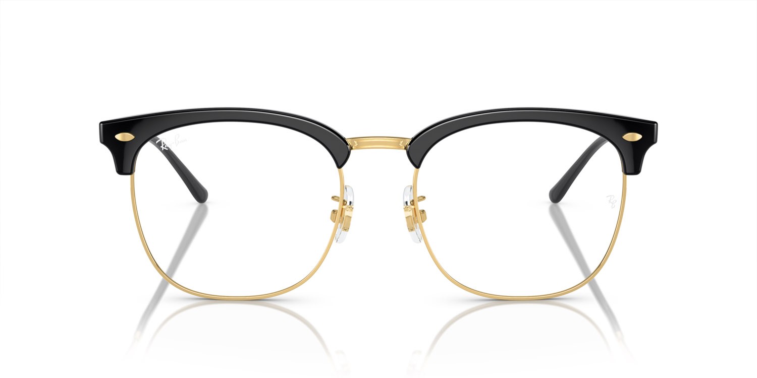 Eyeglasses Ray-Ban RX 7318D (8239) - RB 7318D 8239 color nero su oro shape square lenses lente demo