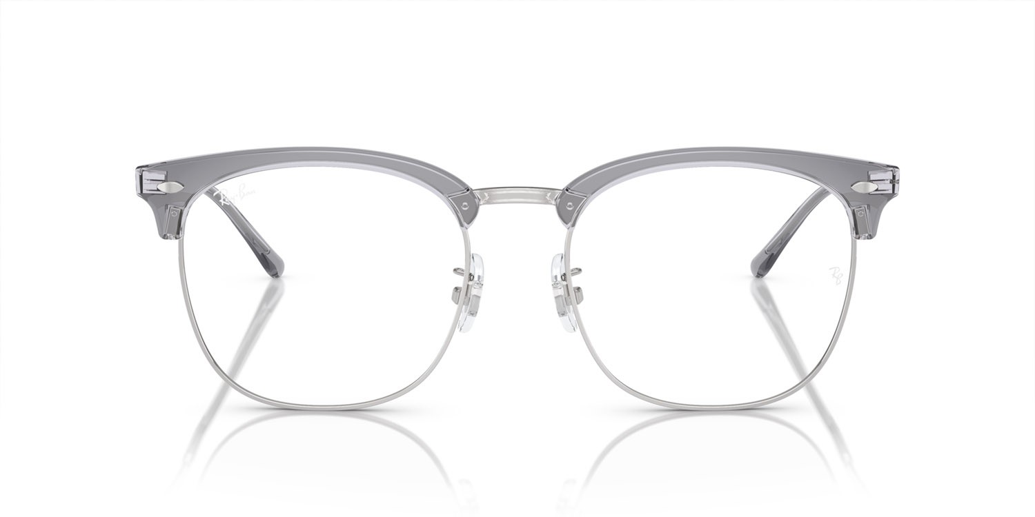 Occhiali da vista Ray-Ban RX 7318D (8326) - RB 7318D 8326 colore grigio trasparente su argento forma quadrato lenti lente demo
