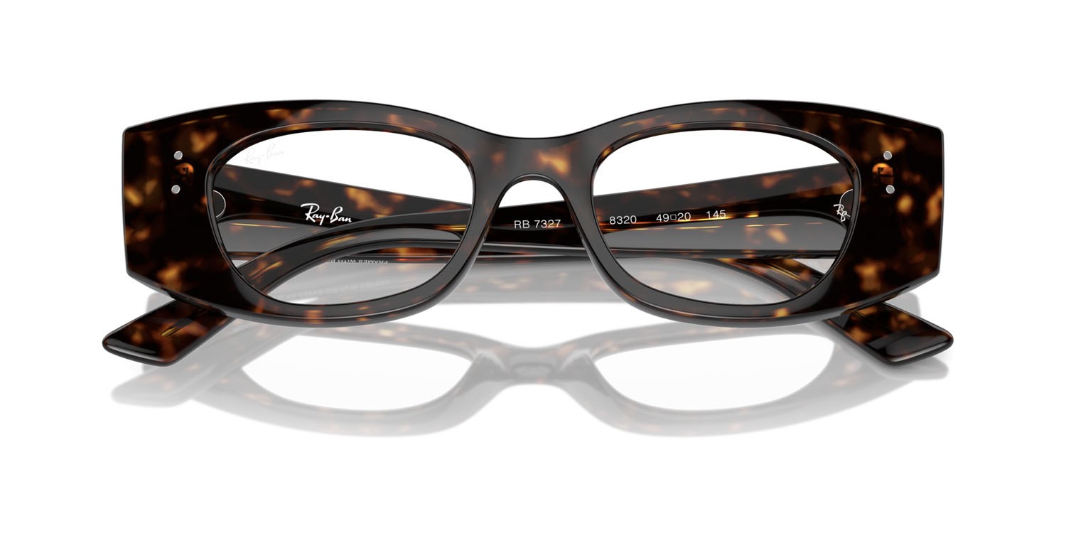 Occhiali da vista Ray-Ban Kat RX 7327 (8320) - RB 7327 8320 colore havana forma irregolare lenti trasparente