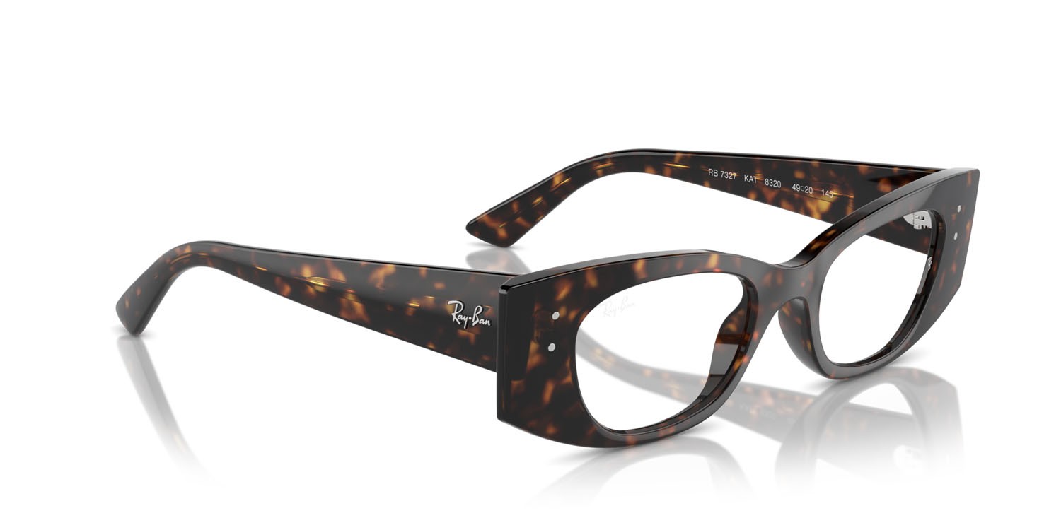 Occhiali da vista Ray-Ban Kat RX 7327 (8320) - RB 7327 8320 colore havana forma irregolare lenti trasparente