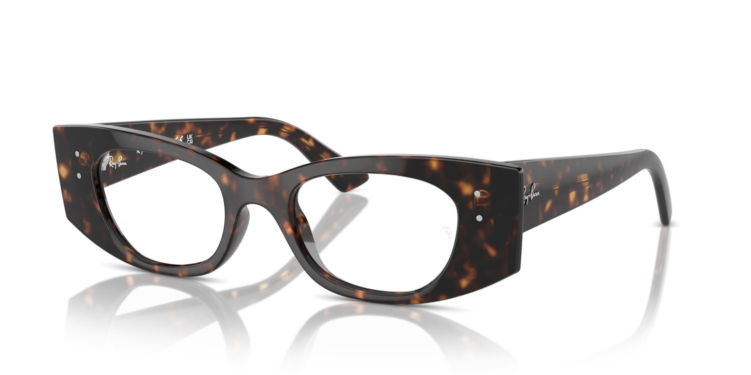 Occhiali da vista Ray-Ban Kat RX 7327 (8320) - RB 7327 8320 colore havana forma irregolare lenti trasparente