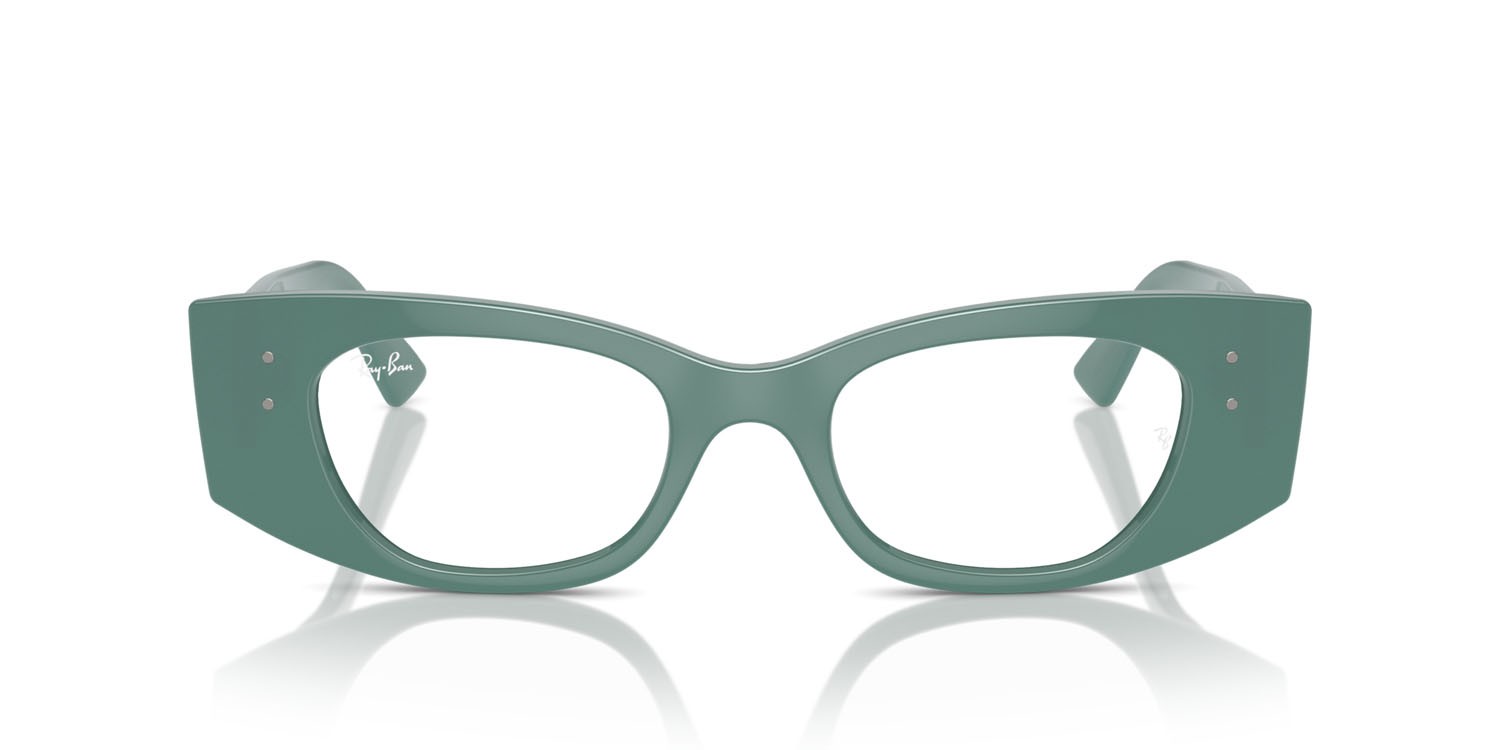 Occhiali da vista Ray-Ban Kat RX 7327 (8345) - RB 7327 8345 colore algae green forma irregolare lenti trasparente