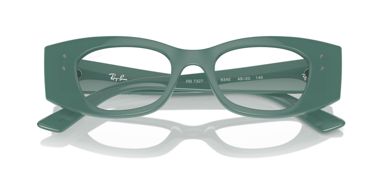 Occhiali da vista Ray-Ban Kat RX 7327 (8345) - RB 7327 8345 colore algae green forma irregolare lenti trasparente