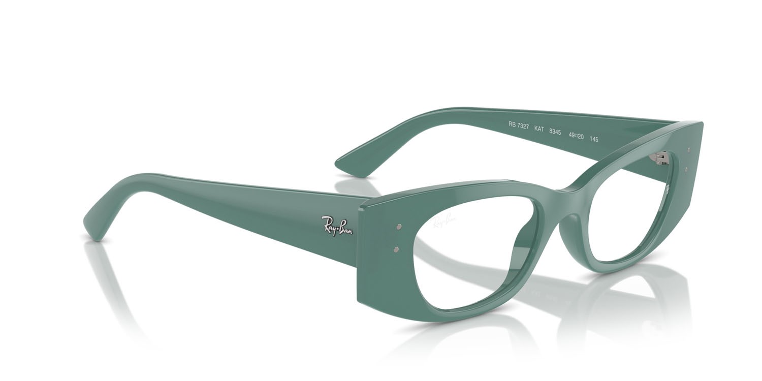 Occhiali da vista Ray-Ban Kat RX 7327 (8345) - RB 7327 8345 colore algae green forma irregolare lenti trasparente